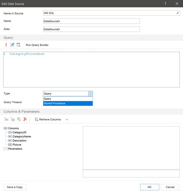 在报表开发工具Stimulsoft_Report报表设计中使用存储过程