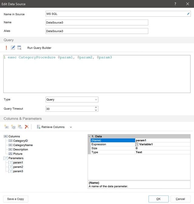 在报表开发工具Stimulsoft_Report报表设计中使用存储过程